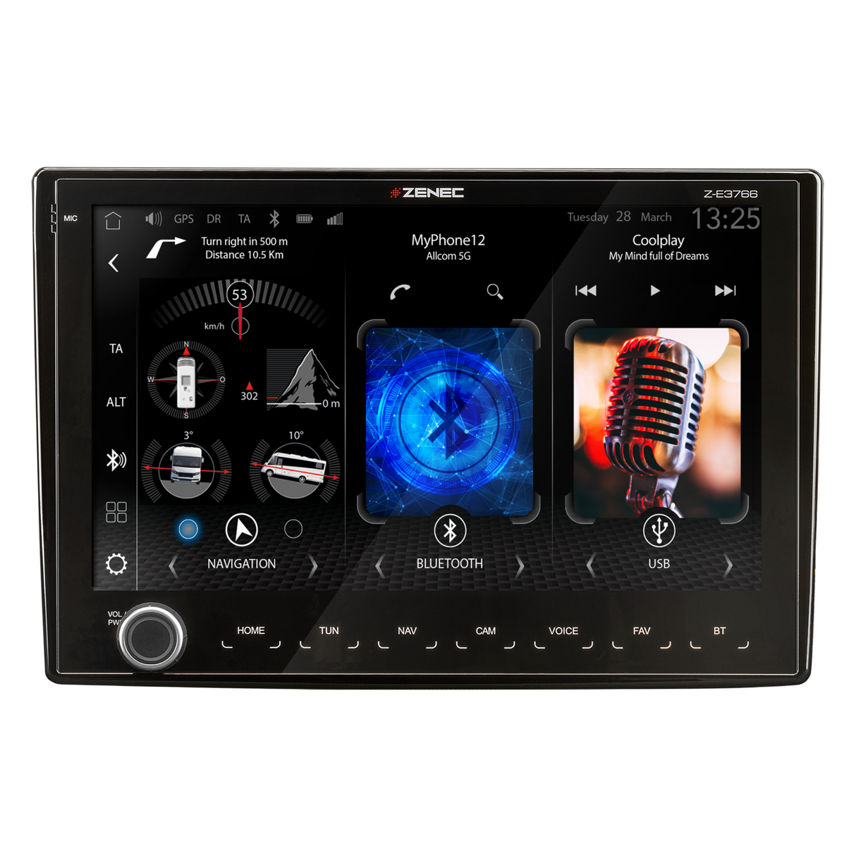 Fiat Camperradio & Infotainmentsysteem -Zenec Z-E3776