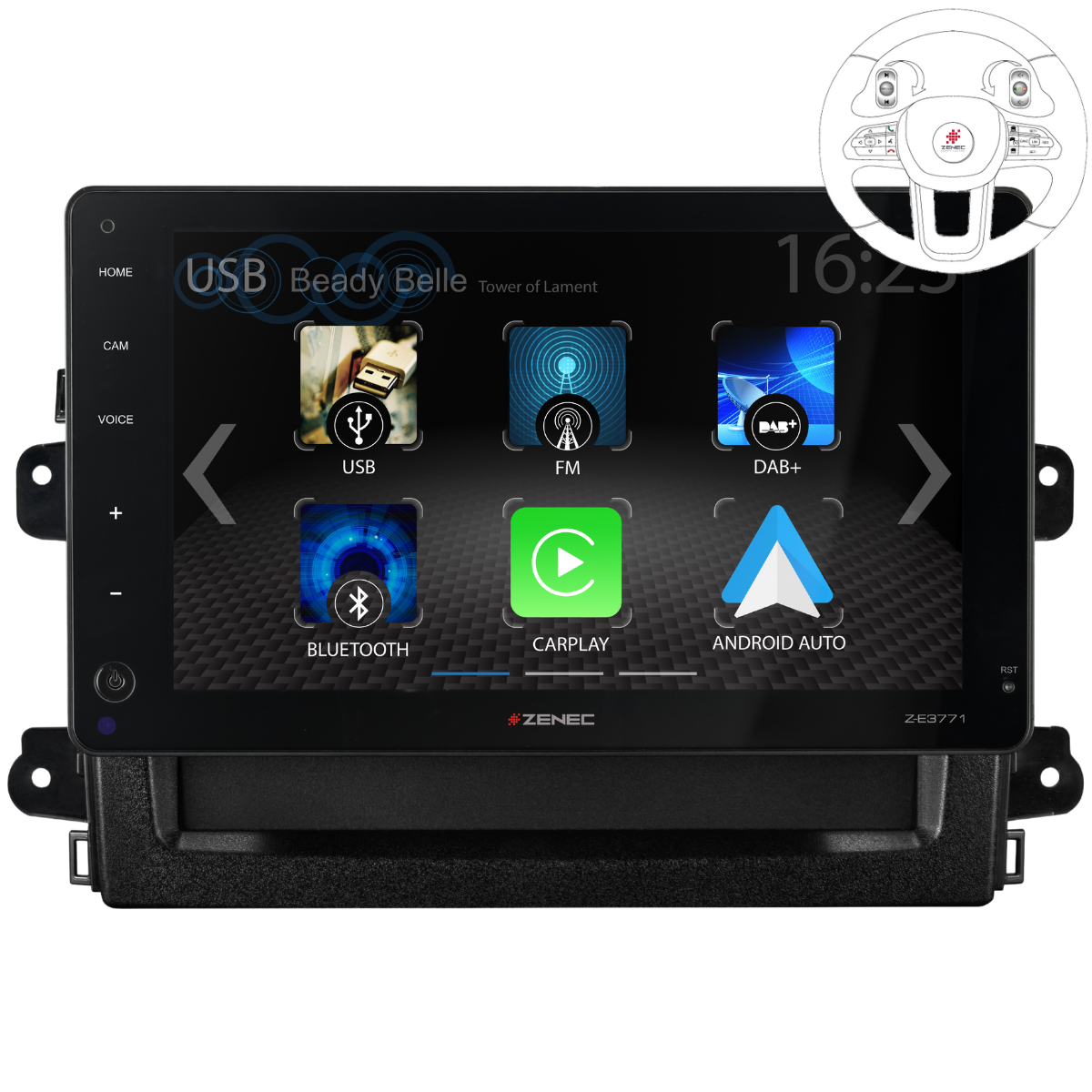 Fiat Camperradio & Infotainmentsysteem -Zenec Z-E3771-D8