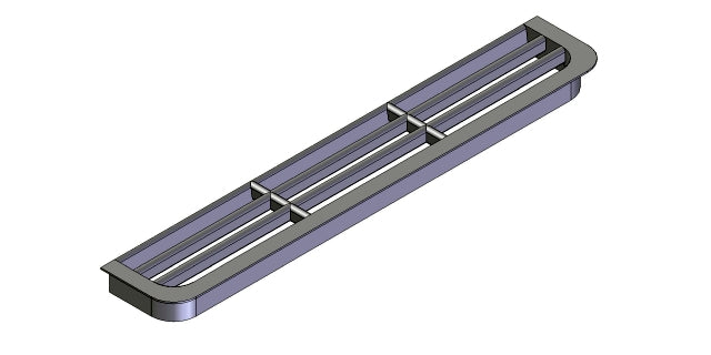 Hymer ventilatierooster 151x23 mm - antraciet