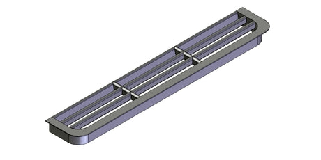 Hymer ventilatierooster 151x23 mm - antraciet