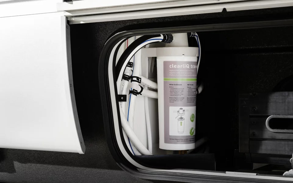 Waterfilter clearliQ travel met bevestigingshouder