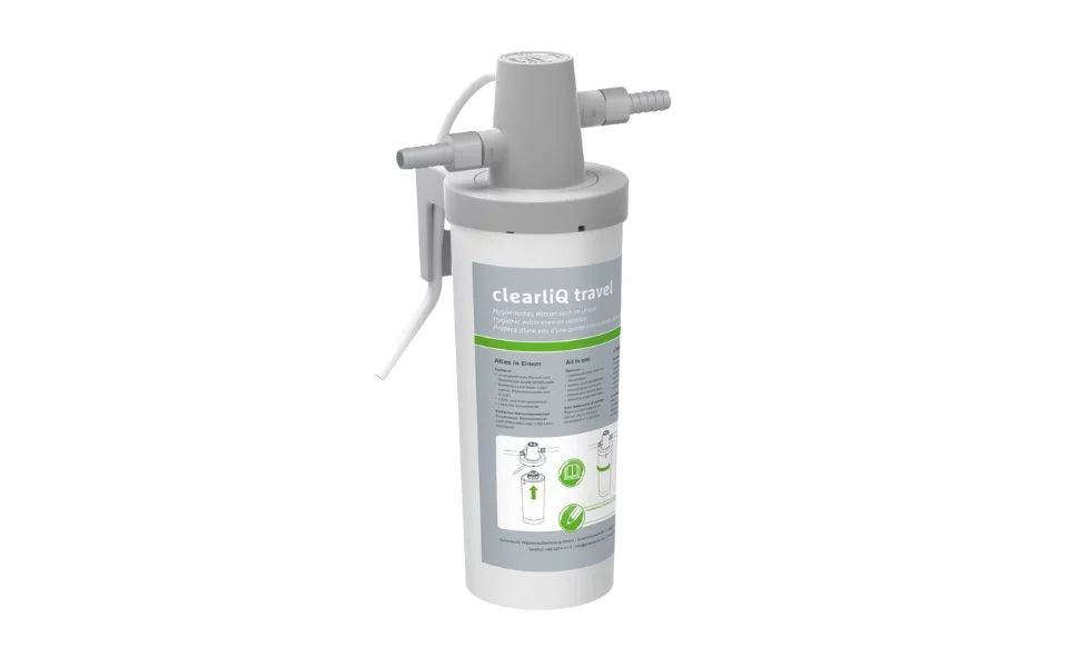 Waterfilter clearliQ travel met bevestigingshouder